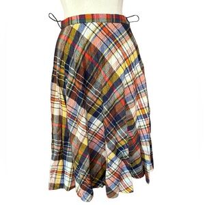 1970s Junior Mates by Classic of Boston Plaid, Wool Blend,‎ Pleated Skirt
